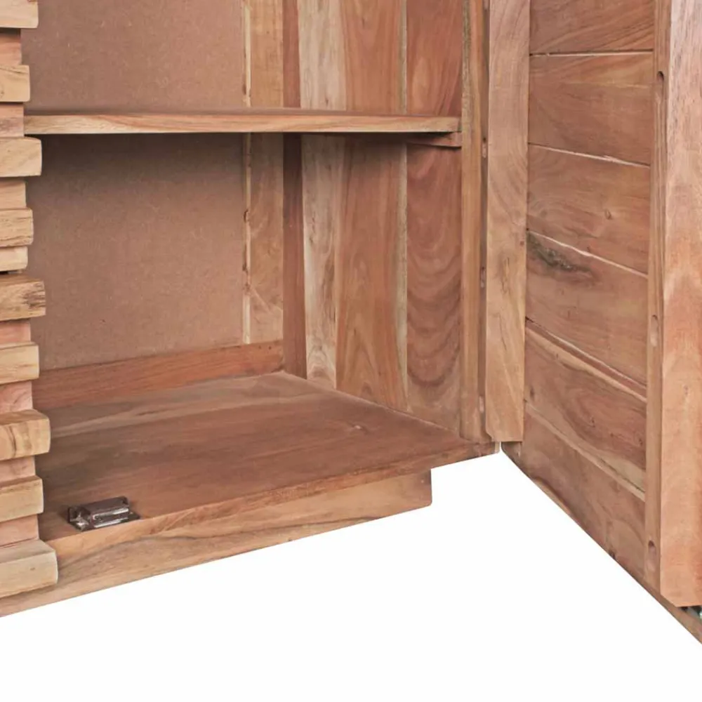 Wohnen Küchenschränke|Sideboards & Kommoden*Rustikales Design Sideboard Pisino aus Holz Akazie massiv