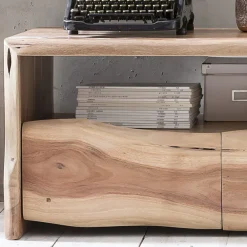 Wohnen Rustikales TV Lowboard mit Baumkante - Necrus