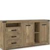 Wohnen Rustikal-modernes Sideboard in Eiche Dunkel - Ginetta