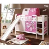Kinder Wohnen Rutsche Etagenbett für Mädchen in Weiß - Trevora