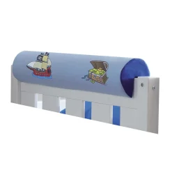 Wohnen Kinderbetten|Kindermöbel*Rutsche Etagenbett mit Piraten Stoff Blau - Maryland