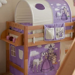 Wohnen Jugendbetten|Kinderbetten*Rutsche Podest Hochbett in Buche Natur - Russell