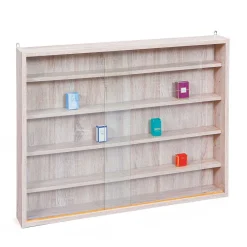 Wohnen Vitrinen|Wohnzimmer-Vitrinen*Sammler Hängevitrine Taupos in Eiche Sonoma