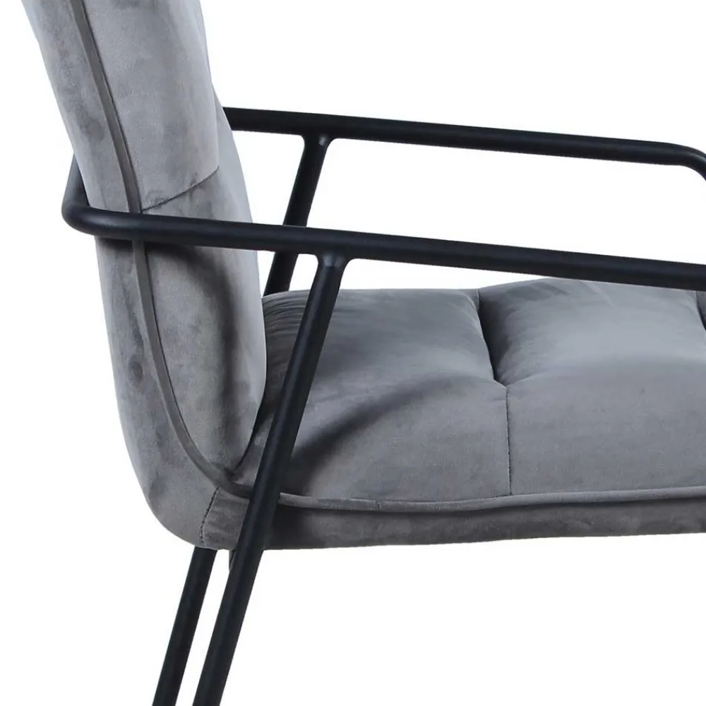 Wohnen Esszimmer Komplett*Samt Armlehnenstühle mit Esstisch - Casimir (fünfteilig)