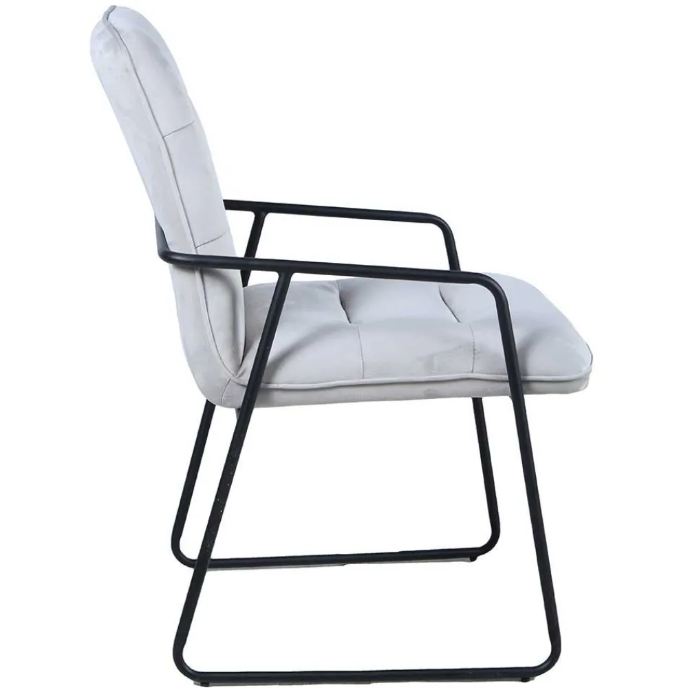 Wohnen Esszimmer Komplett*Samt Armlehnenstühle mit Esstisch - Casimir (fünfteilig)