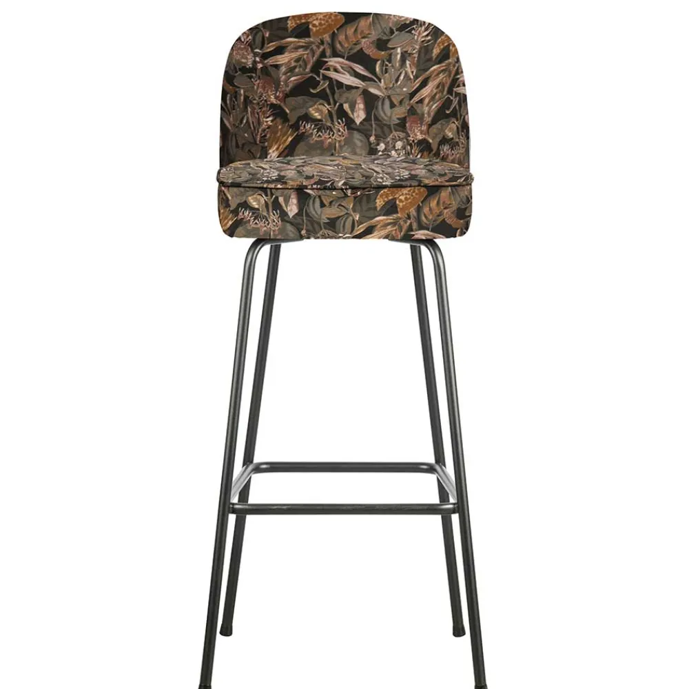 Wohnen Samt Barstuhl mit Pflanzen Muster - Nongo