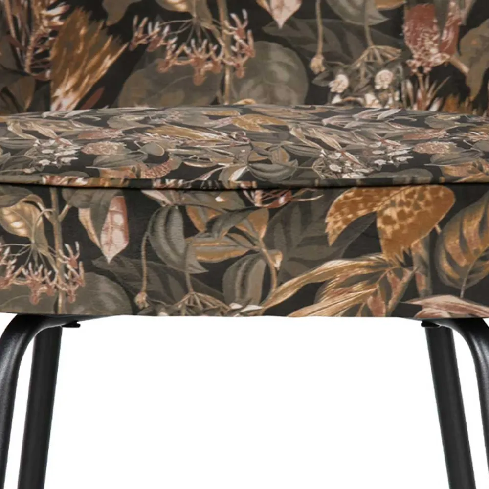 Wohnen Samt Barstuhl mit Pflanzen Muster - Nongo