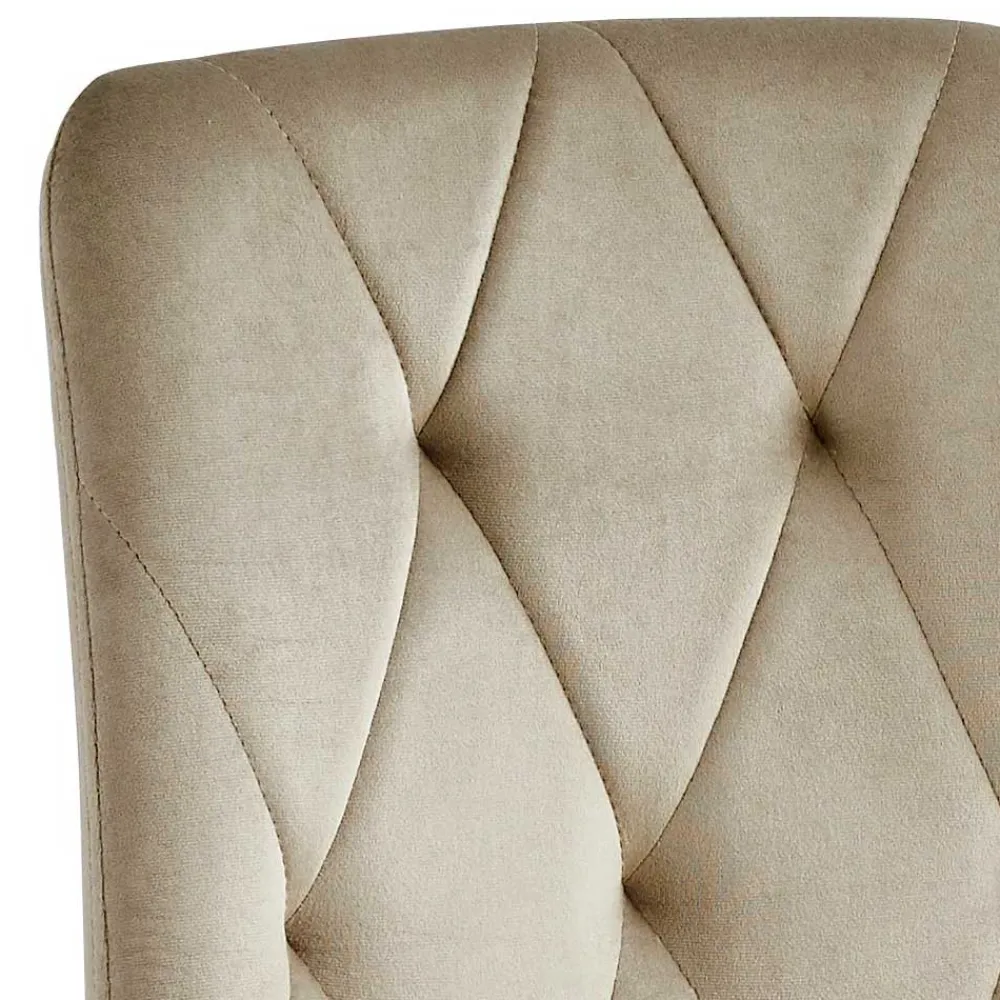 Wohnen Samt Esstischstühle in Taupe - Temir (4er Set)