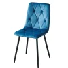 Wohnen Samt Esszimmerstühle in Blau - Assolato (4er Set)