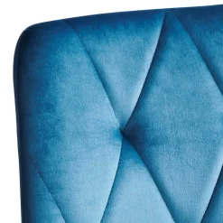 Wohnen Samt Esszimmerstühle in Blau - Assolato (4er Set)