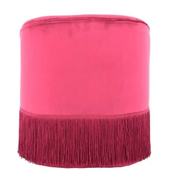 Wohnen Samt Kindersessel in Pink mit Fransen - Lagada