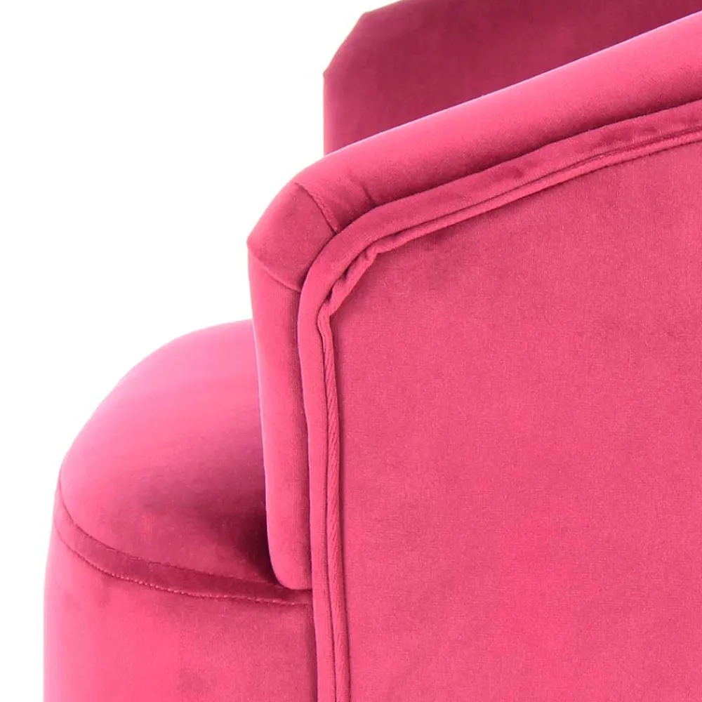 Wohnen Samt Kindersessel in Pink mit Fransen - Lagada