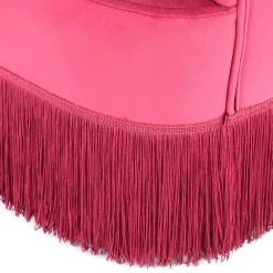 Wohnen Samt Kindersessel in Pink mit Fransen - Lagada