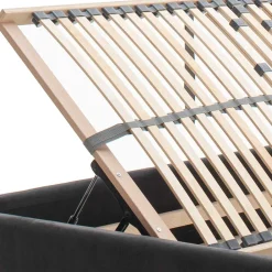 Wohnen Samt Polsterbett mit Chesterfield Kopfteil - Badehma