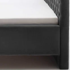 Wohnen Samt Polsterbett mit Chesterfield Kopfteil - Badehma