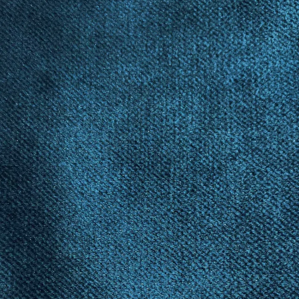 Wohnen Samt Polsterhocker in Blau & Schwarz - Cumagon