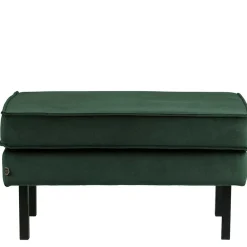 Wohnen Retro Möbel|Sessel & Hocker*Samt Polsterhocker in Grün - Distroit