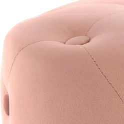 Wohnen Samt Polsterhocker mit Knopf-Heftungen - Teamona