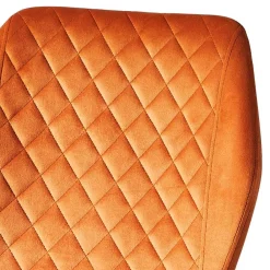 Wohnen Samt Polsterstühle in Orange - Gravita (4er Set)