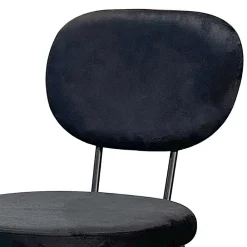 Wohnen Küchenstühle|Esszimmerstühle*Samt Polsterstühle in Schwarz - Siao (2er Set)