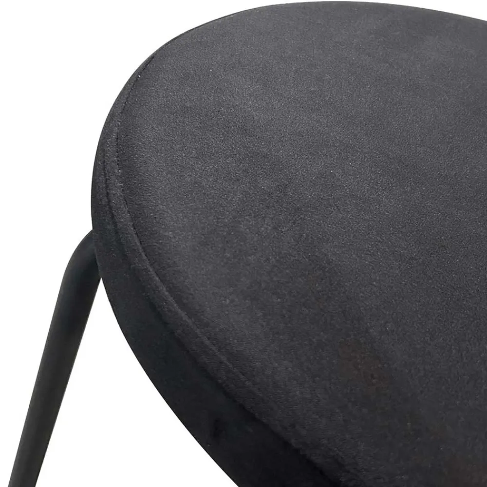 Wohnen Küchenstühle|Esszimmerstühle*Samt Polsterstühle in Schwarz - Siao (2er Set)