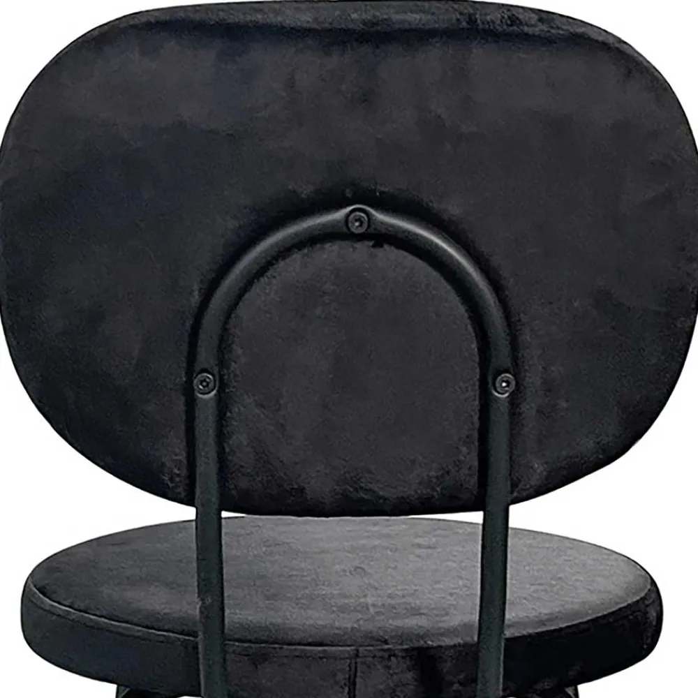 Wohnen Küchenstühle|Esszimmerstühle*Samt Polsterstühle in Schwarz - Siao (2er Set)