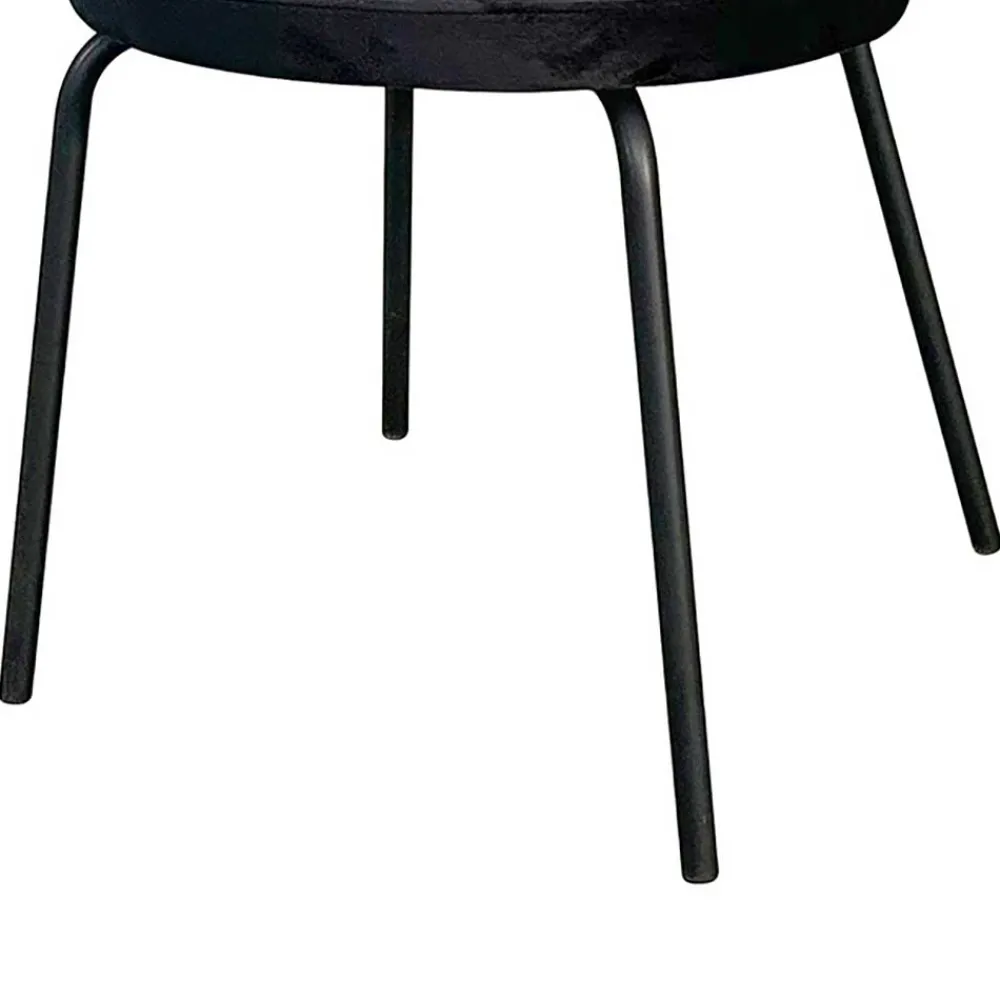 Wohnen Küchenstühle|Esszimmerstühle*Samt Polsterstühle in Schwarz - Siao (2er Set)