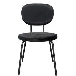 Wohnen Küchenstühle|Esszimmerstühle*Samt Polsterstühle in Schwarz - Siao (2er Set)