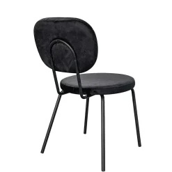 Wohnen Küchenstühle|Esszimmerstühle*Samt Polsterstühle in Schwarz - Siao (2er Set)