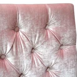 Wohnen Samt Polsterstuhl in Rosa mit Edelstahl Gestell - Lucinda