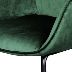 Wohnen Küchenstühle|Esszimmerstühle*Samt Polsterstuhl mit Armlehnen in Grün - Panura