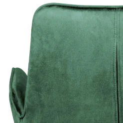 Wohnen Küchenstühle|Esszimmerstühle*Samt Polsterstuhl mit Armlehnen in Grün - Panura