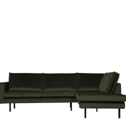 Wohnen Retro Möbel*Samt Retrocouch in Dunkelgrün Samt - Kurtisma