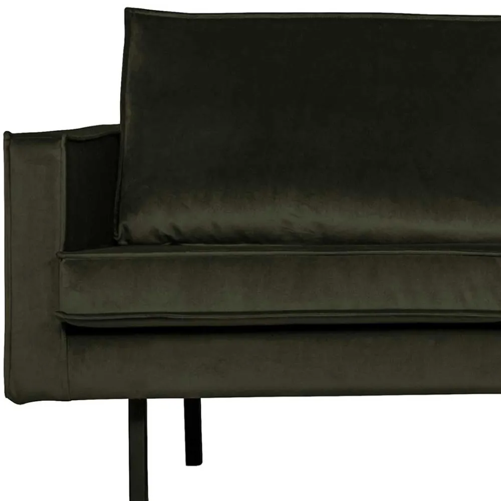 Wohnen Retro Möbel*Samt Retrocouch in Dunkelgrün Samt - Kurtisma