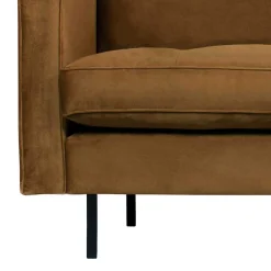 Wohnen Retro Möbel*Samt Retrosofa in Honigfarben - Saguan