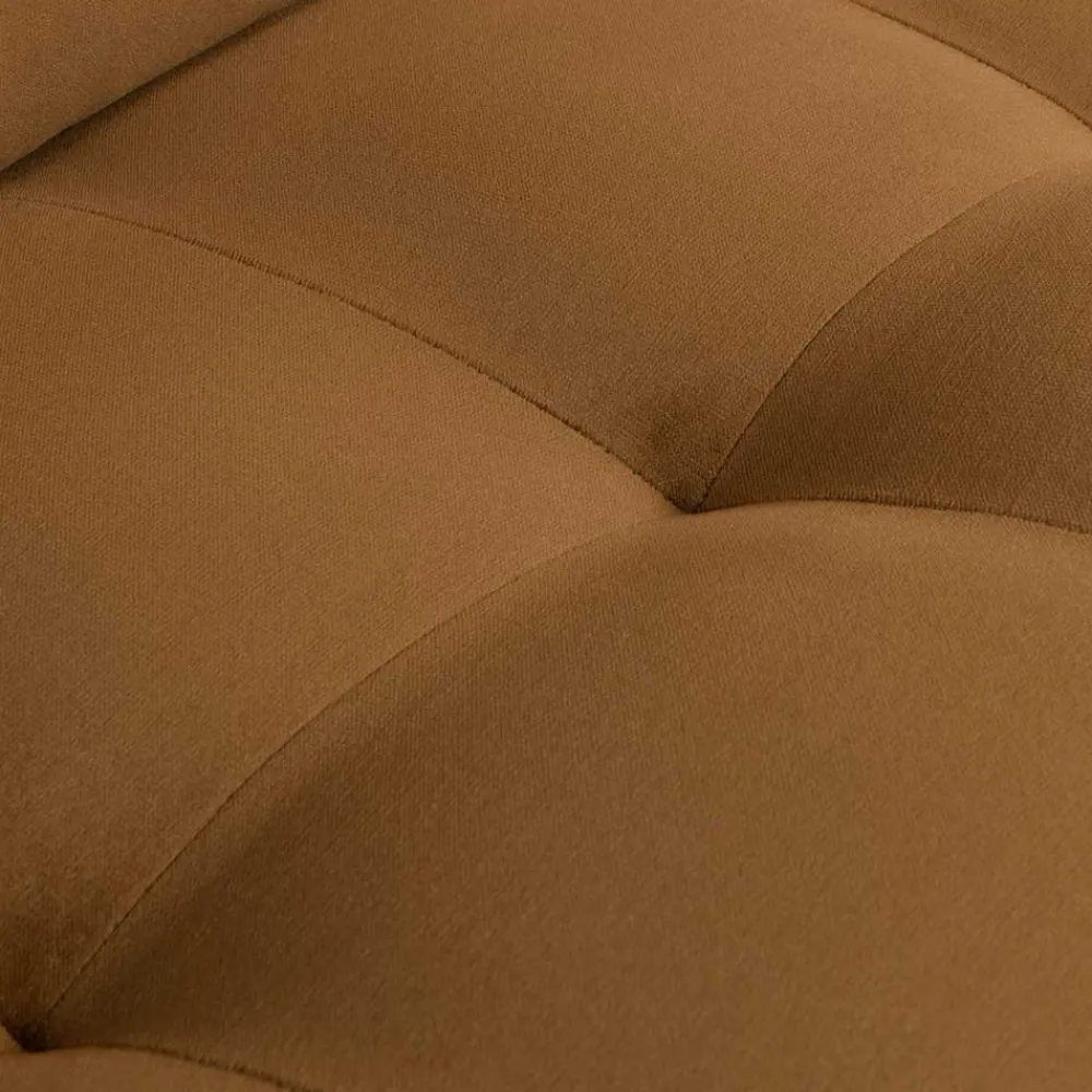 Wohnen Retro Möbel*Samt Retrosofa in Honigfarben - Saguan