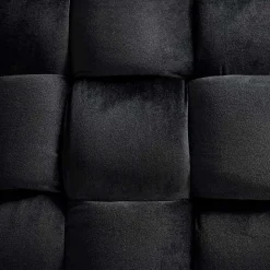 Wohnen Bettbänke|Esszimmerbänke*Samt Sitzbank in Schwarz Flechtdesign - Addara