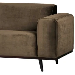 Wohnen Samt Sofa Eckgarnitur in Taupe - Matca