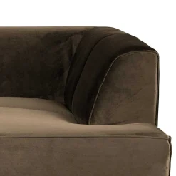 Wohnen Samt Sofa Eckgarnitur in Taupe - Matca