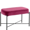 Wohnen Samtbank in Pink mit Metallgestell - Infernya