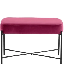 Wohnen Samtbank in Pink mit Metallgestell - Infernya