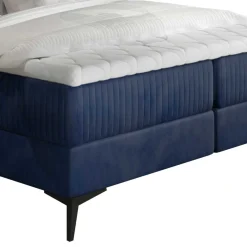 Wohnen Jugendbetten*Samtbett mit Matratzen in Dunkelblau - Dessa