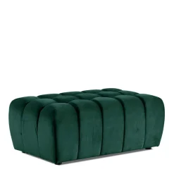 Wohnen Samt-Polsterhocker in Grün - Olenka