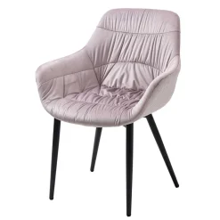 Wohnen Samtstuhl mit Armlehnen in Altrosa - Blacer