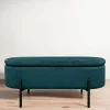 Wohnen Samt-Truhenbank in Dunkelgrün - Comota
