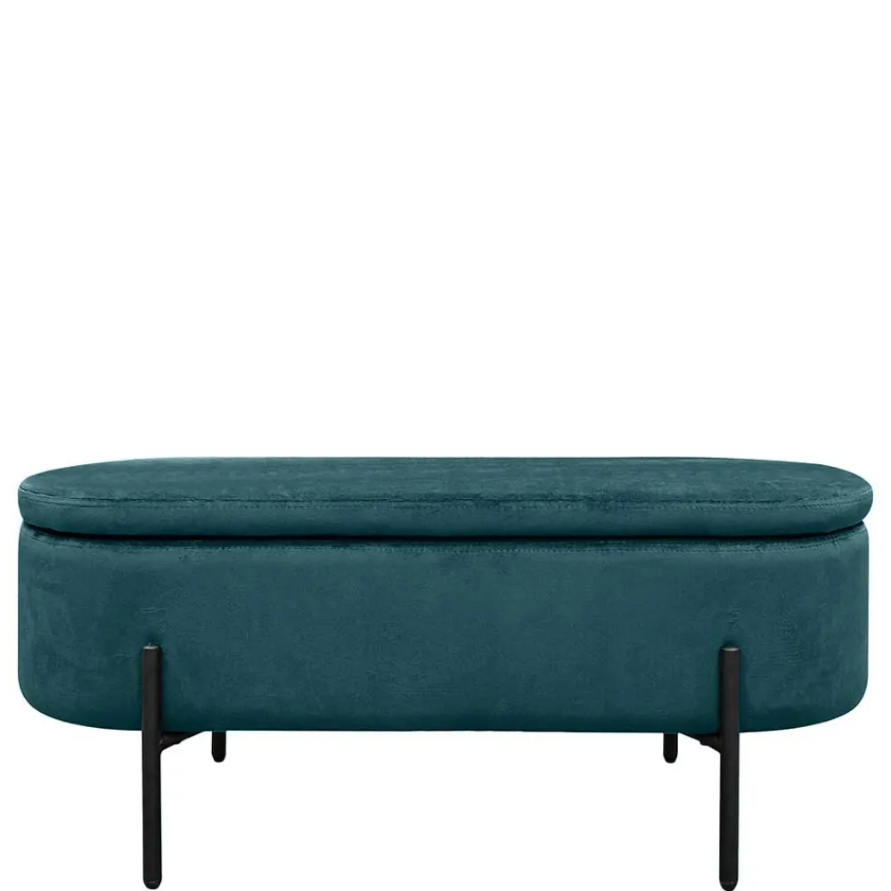 Wohnen Samt-Truhenbank in Dunkelgrün - Comota