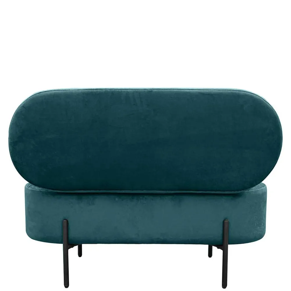 Wohnen Samt-Truhenbank in Dunkelgrün - Comota