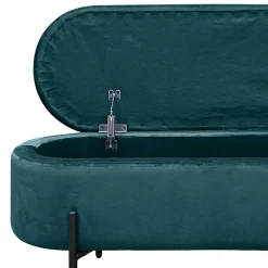 Wohnen Samt-Truhenbank in Dunkelgrün - Comota