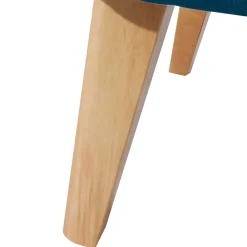 Wohnen Samtvelours Ohrensessel in Petrol Blau - Ilussiana