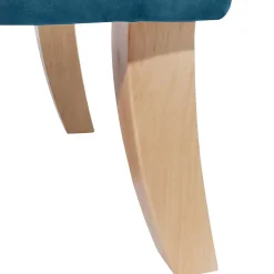 Wohnen Samtvelours Ohrensessel in Petrol Blau - Ilussiana